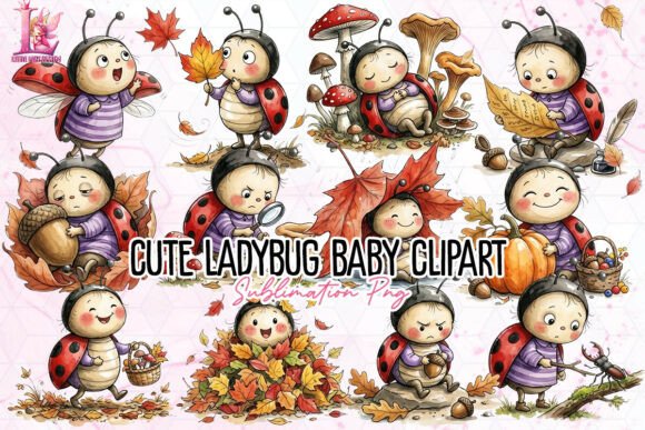 Download Cute Ladybug Baby Clipart PNG - Baby clipart Collection