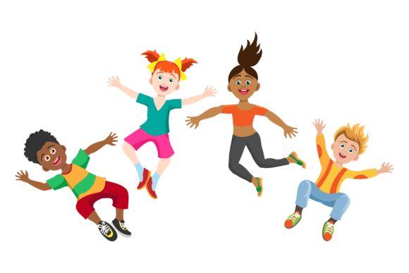 Download Happy Kids Jumping Together. Children Fr - Kids jumping Collection