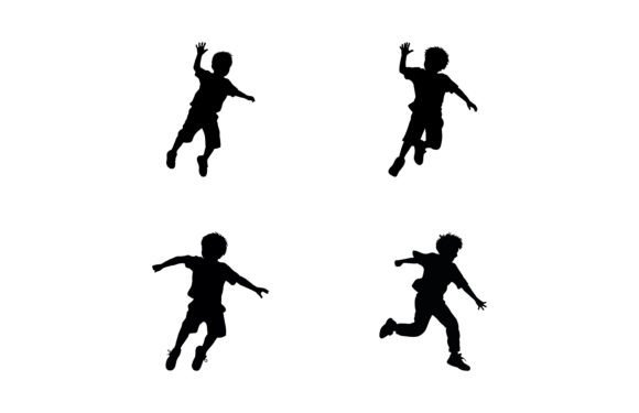 Download Kids Jumping Silhouette Set - Kids jumping Collection