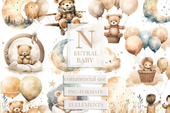 Download Neutral Baby Clipart, Baby Teddy Bear - Baby clipart Collection