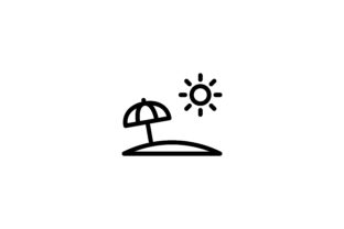 Download Vacation Icon Beach with Umbrella - Premium Resources