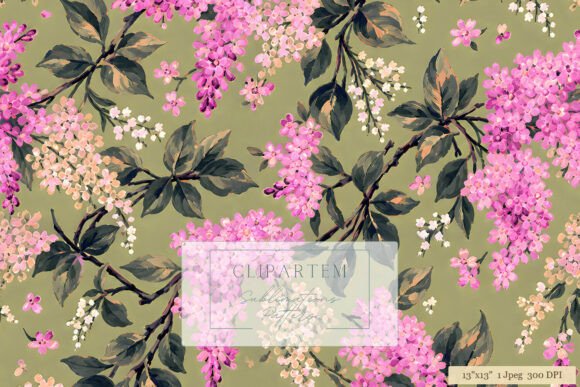 Download Pink Olive Lilac Floral Print Pattern - Floral print Collection