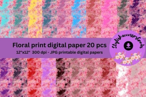 Download Floral Print Digital Papers - Floral print Collection