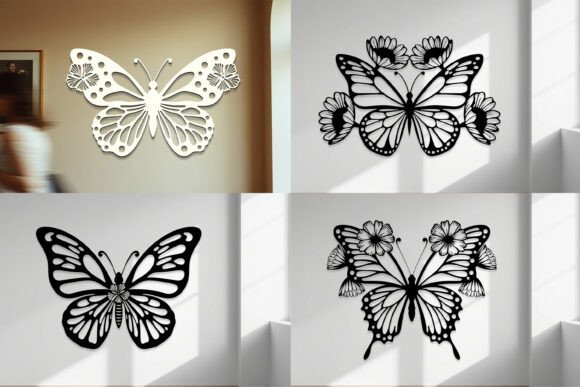 Download Laser Cut Butterfly Wall Art SVG Bundle - Wall art Collection